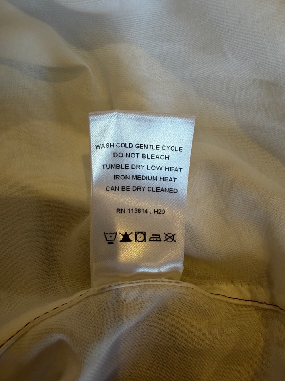 Billy Reid White Banded Collar Button-Up - Picture 7 of 7